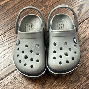 Kids size C10 Crocs- Gray